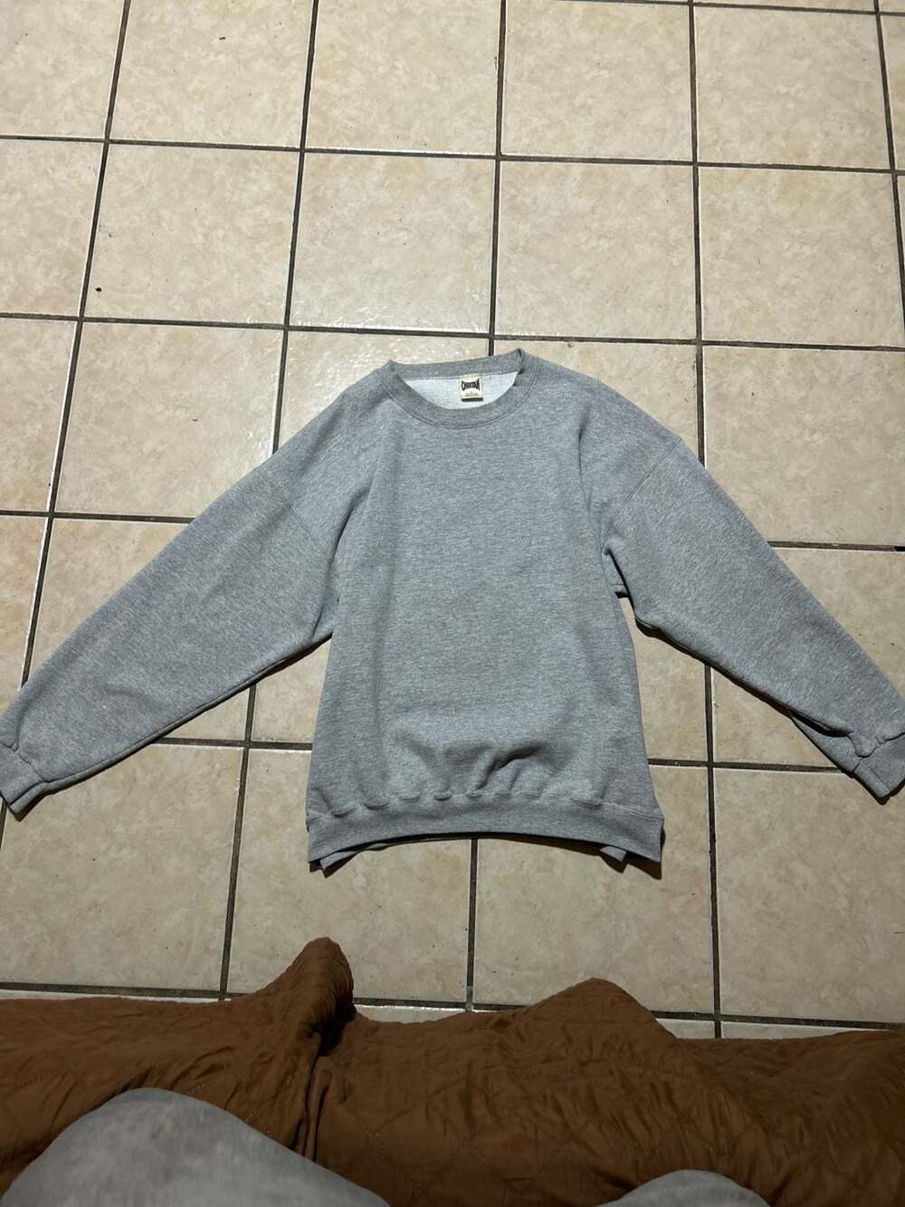 Vintage Cheetah Heavyweight Grey Crewneck Sweatshirt Made in USA